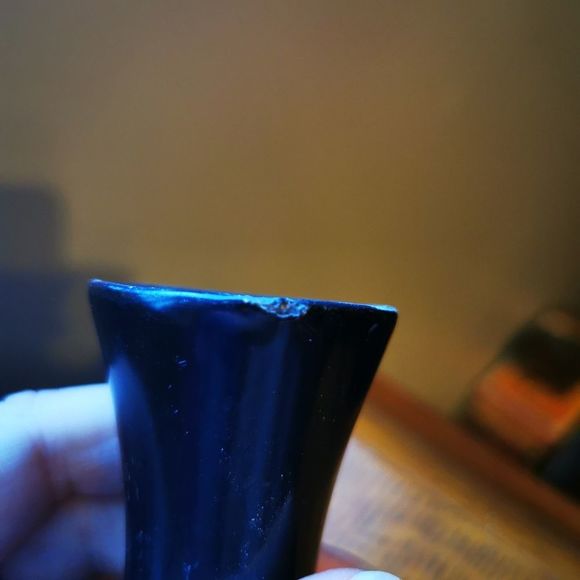 🍒 Lacquer Finish Vase with Goldfish Scene ~ Black Lacquer with Orange Goldfish - Picture 10 of 16